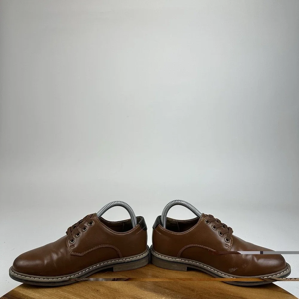 Little Kids Boys Nordstrom Jaxon Brown Faux Leather Dress Shoes Oxfords Size 13